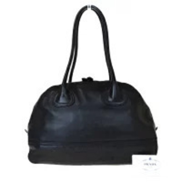 Prada Handbags - Prada Shoulder Tessuto Saffiano Bag Black Leather